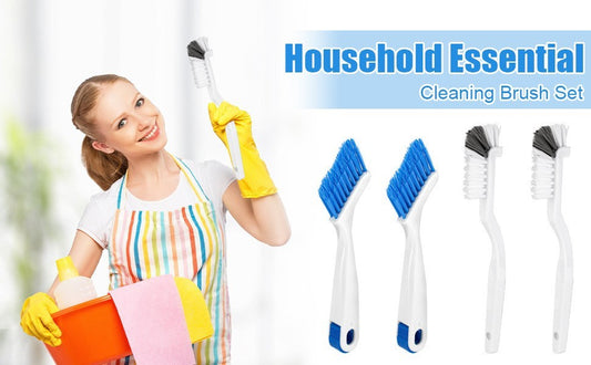 4‑tlg. Reinigungsbürsten Set | Schrubbbürsten für Küche, Bad & Fugen