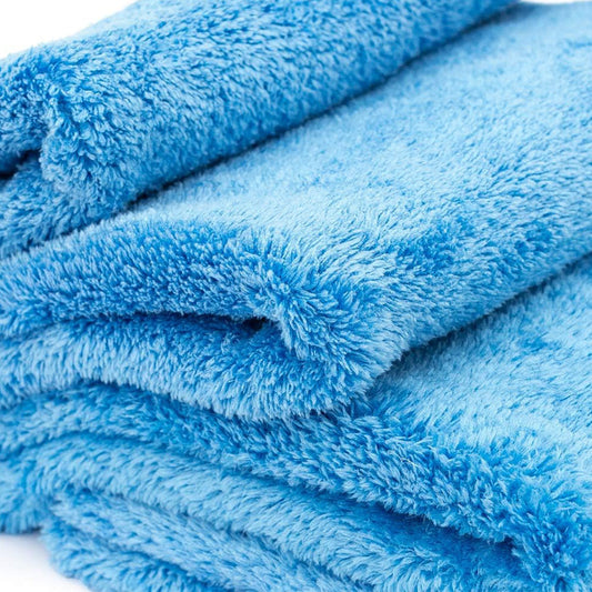 10x Microfasertuch Auto Poliertuch Trockentuch 500GSM 40x40cm Randlos Blau