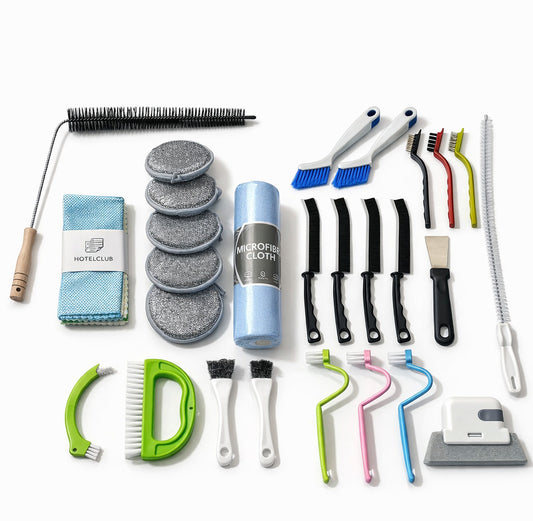 27-tlg Reinigungsset Profi | Fugenbürsten + Mikrofasertücher | Frühjahrsputz